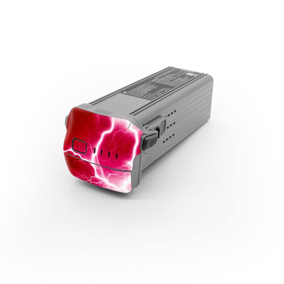 DJI Air 3 Battery Skin design of Thunder, Atmosphere, Sky, Light, Purple, Lighting, Water, Thunderstorm, Electricity, Pink, with black, red colors