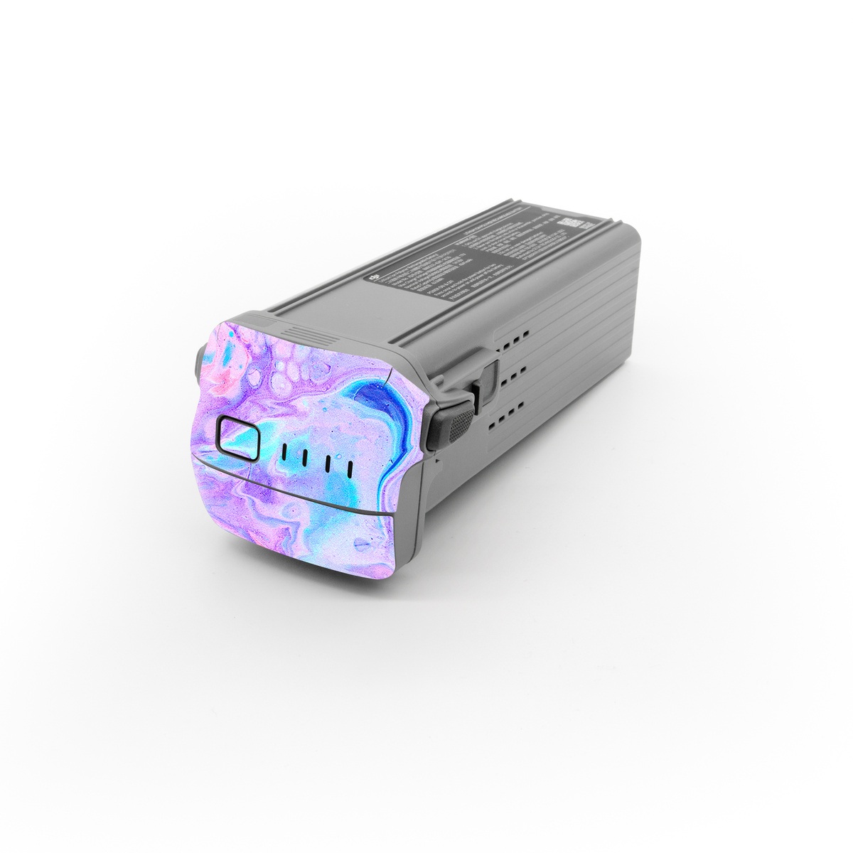 DJI Air 3 Battery Skin design of Purple, Violet, Lilac, Art, Pattern, Modern art, Painting, Visual arts, Acrylic paint, Magenta, with pink, purple, blue colors