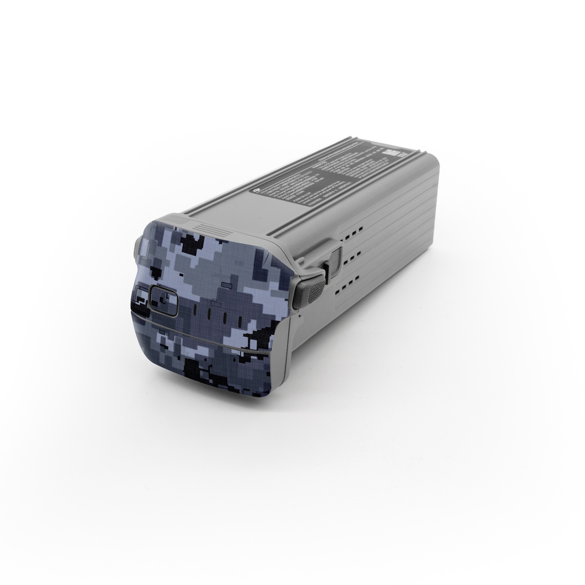 DJI Air 3 Battery Skin design of Military camouflage, Black, Pattern, Blue, Camouflage, Design, Uniform, Textile, Black-and-white, Space, with black, gray, blue colors