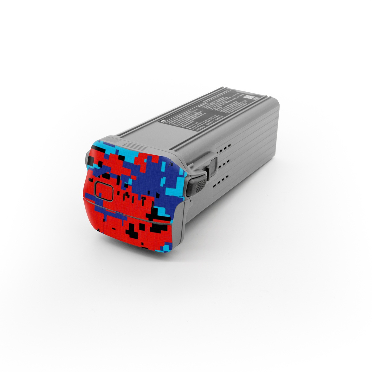 DJI Air 3 Battery Skin design of Blue, Red, Pattern, Textile, Electric blue, with blue, red colors