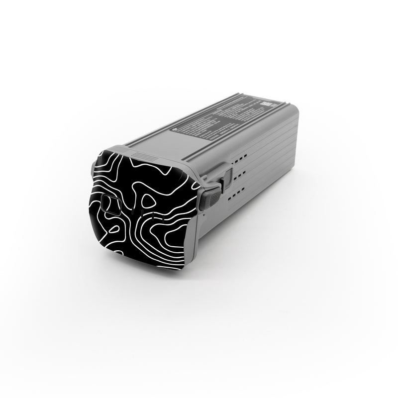 DJI Air 3 Battery Skin design of Art, Motif, Pattern, Symmetry, Monochrome, Circle, Font, Visual arts, Illustration, Monochrome photography, with black, gray colors