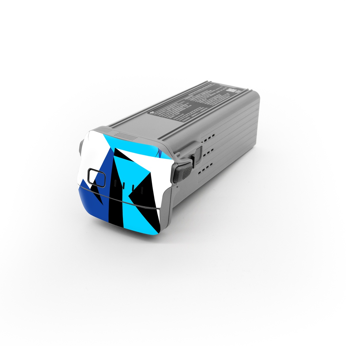 DJI Air 3 Battery Skin design of Blue, Pattern, Turquoise, Cobalt blue, Teal, Design, Electric blue, Graphic design, Triangle, Font, with blue, white, black colors