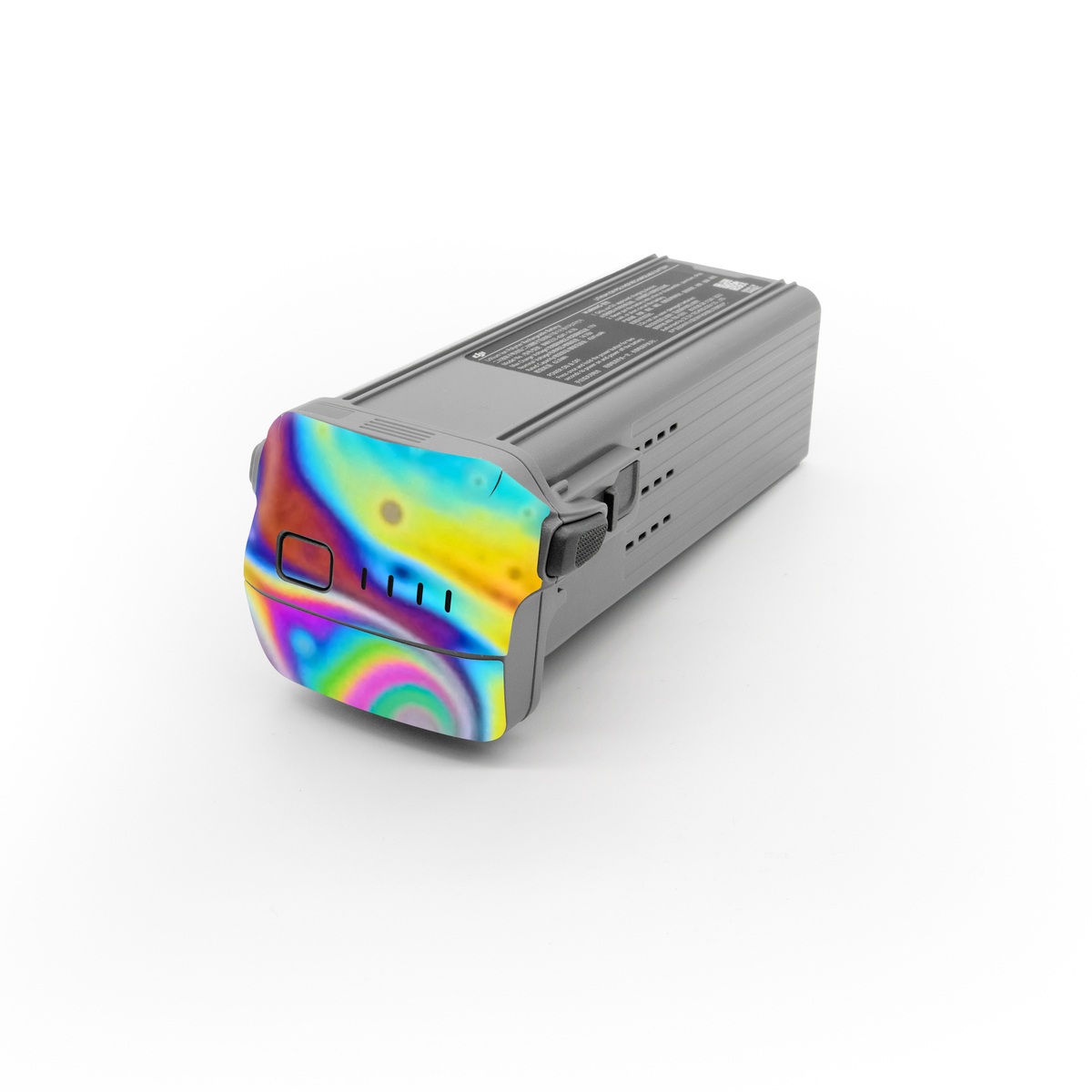 DJI Air 3 Battery Skin design of Psychedelic art, Blue, Pattern, Art, Visual arts, Water, Organism, Colorfulness, Design, Textile, with gray, blue, orange, purple, green colors