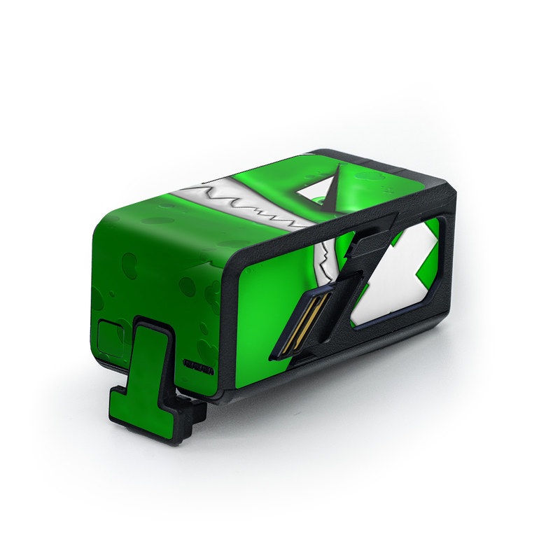 DJI Avata Battery Skin design of Green, Font, Animation, Logo, Graphics, Games, with green, white colors