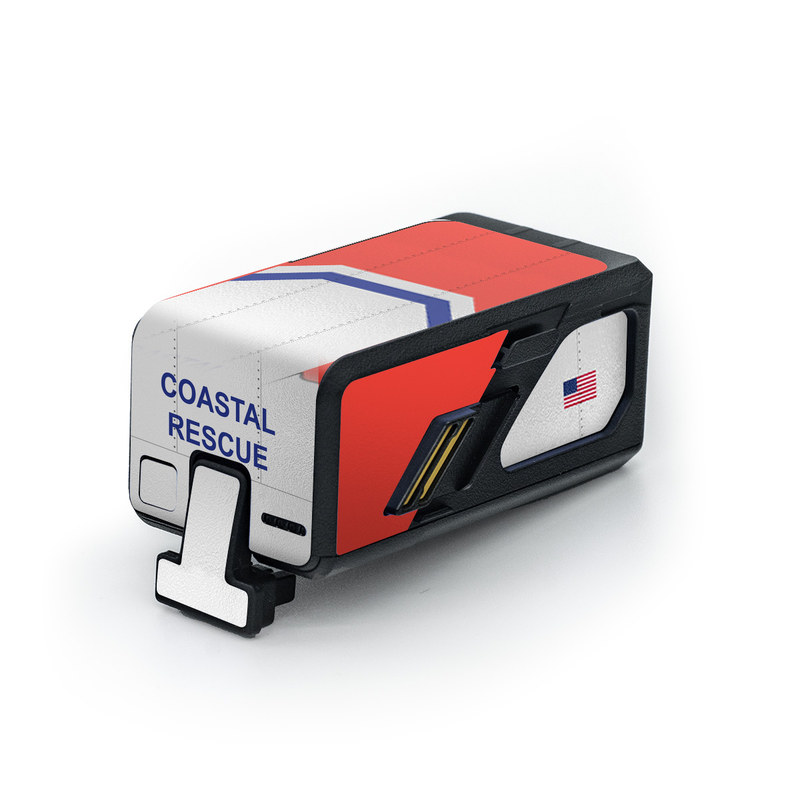 DJI Avata Battery Skin design of Coast guard, Naval architecture, with red, blue, white, black, gray colors