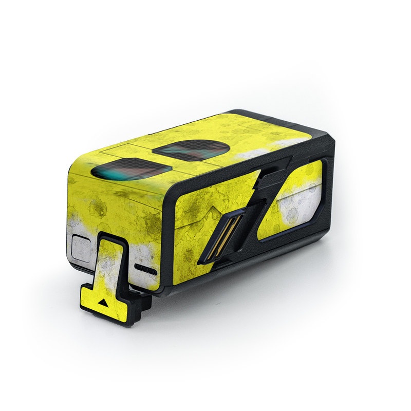 DJI Avata Battery Skin design of Yellow, Green, Font, Pattern, Graphic design, with black, yellow, gray, blue, green colors