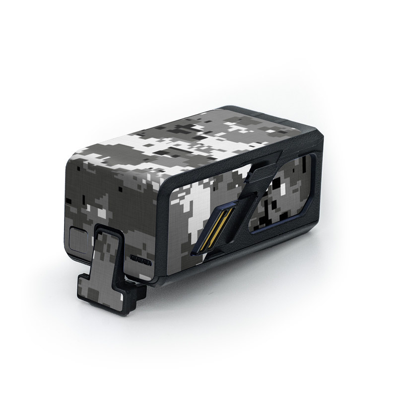 DJI Avata Battery Skin design of Military camouflage, Pattern, Camouflage, Design, Uniform, Metal, Black-and-white, with black, gray colors