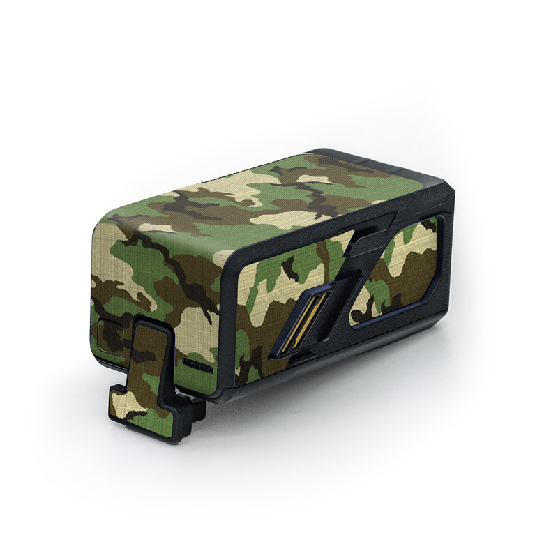 DJI Avata Battery Skin design of Military camouflage, Camouflage, Clothing, Pattern, Green, Uniform, Military uniform, Design, Sportswear, Plane, with black, gray, green colors