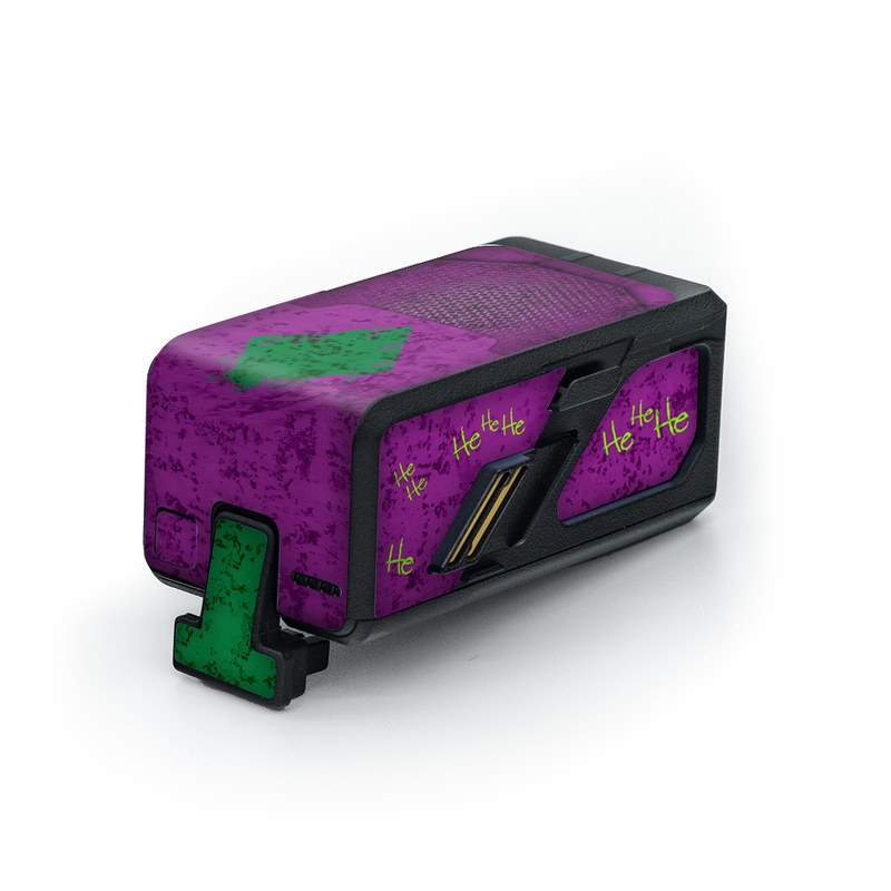 DJI Avata Battery Skin design of Font, Purple, Paint, Handwriting, Graphic design, with purple, green, black colors