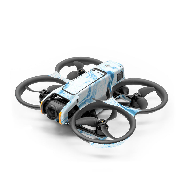DJI Avata 2 Skin design of Water, Aqua, Wind wave, Drawing, Painting, Wave, Pattern, Art, with blue colors