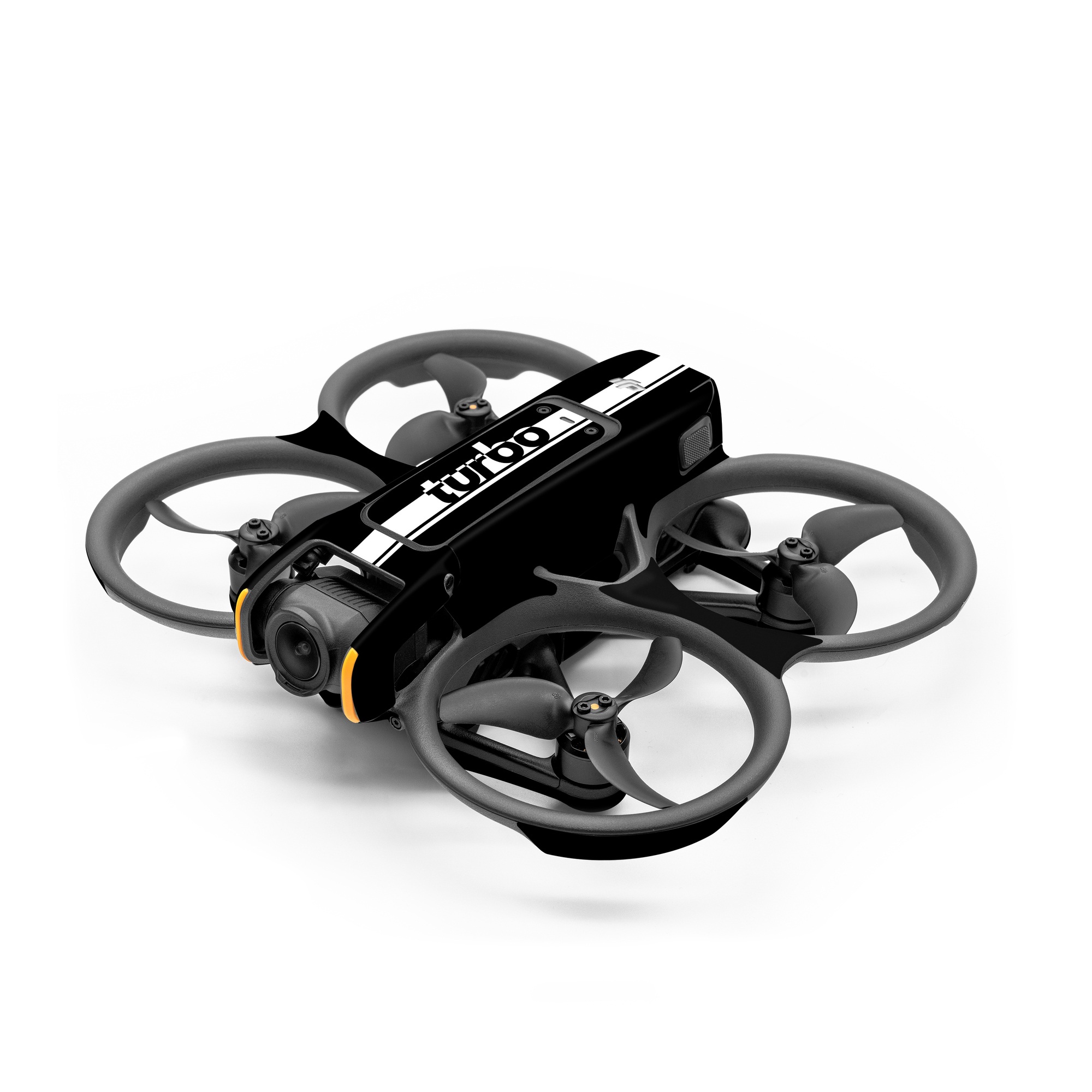 DJI Avata 2 Skin design of Font, Tints and shades, Rectangle, Electric blue, Logo, Brand, Graphics, Pattern, Darkness, Monochrome photography, with black, white colors