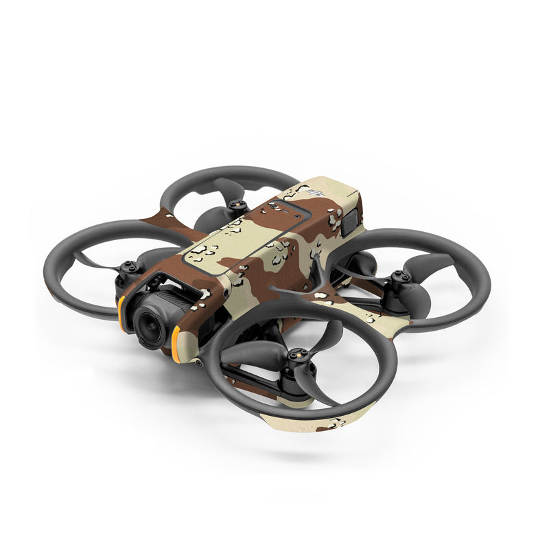 DJI Avata 2 Skin design of Military camouflage, Brown, Pattern, Design, Camouflage, Textile, Beige, Illustration, Uniform, Metal, with gray, red, black, green colors