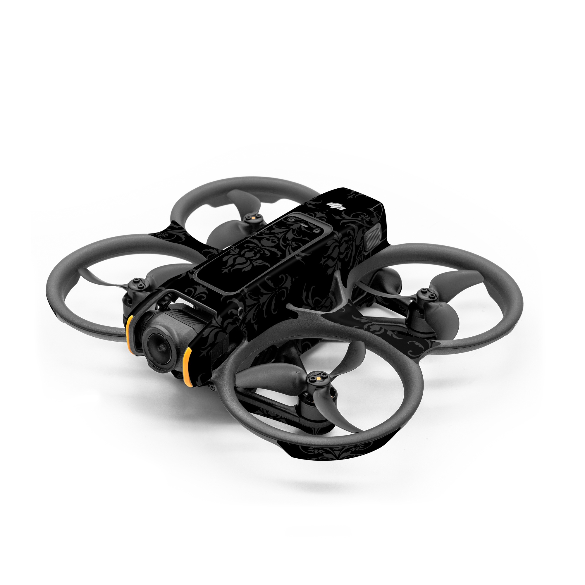 DJI Avata 2 Skin design of Black, Pattern, Design, Monochrome, Black-and-white, Darkness, Monochrome photography, Symmetry, with black, gray colors