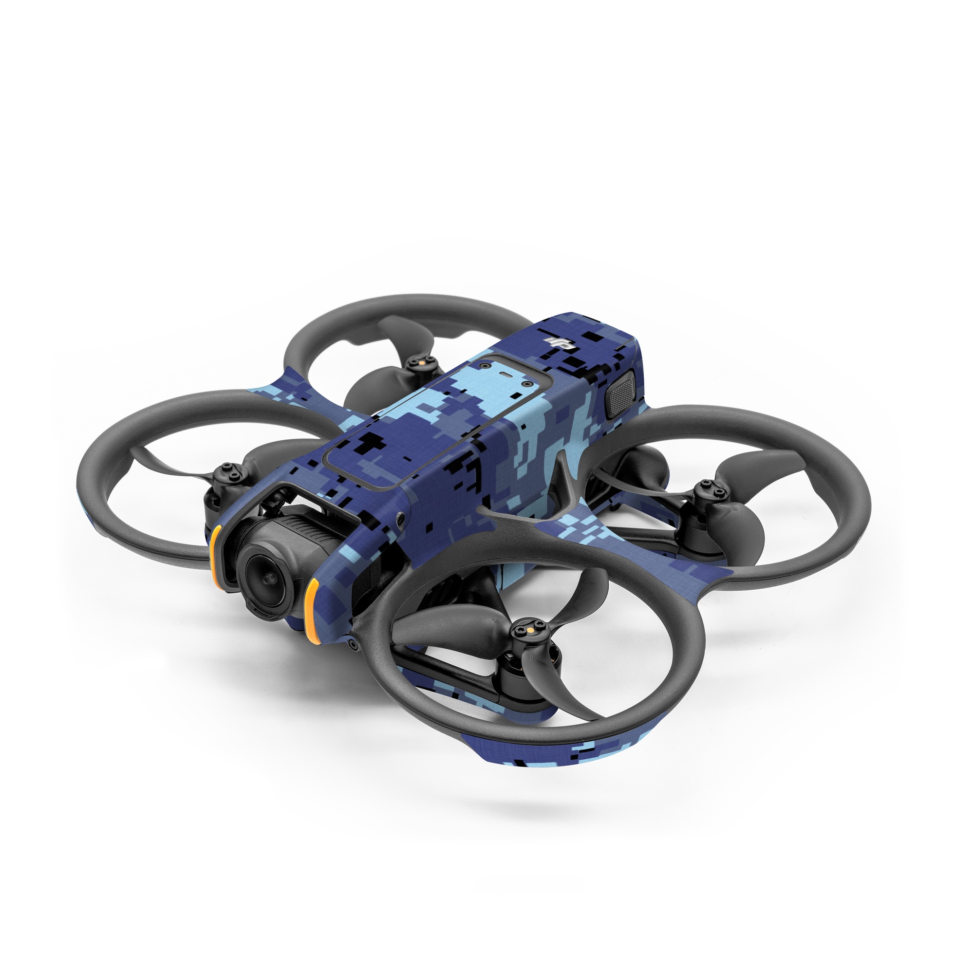 DJI Avata 2 Skin design of Blue, Purple, Pattern, Lavender, Violet, Design, with blue, gray, black colors