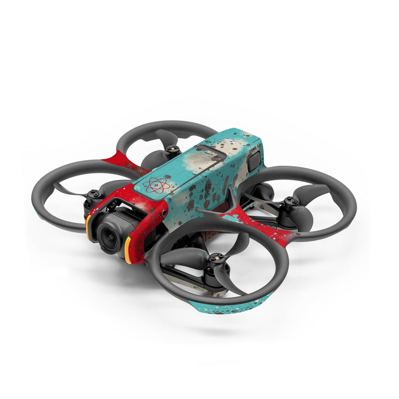 DJI Avata 2 Skin design, with red, blue, gray, black colors