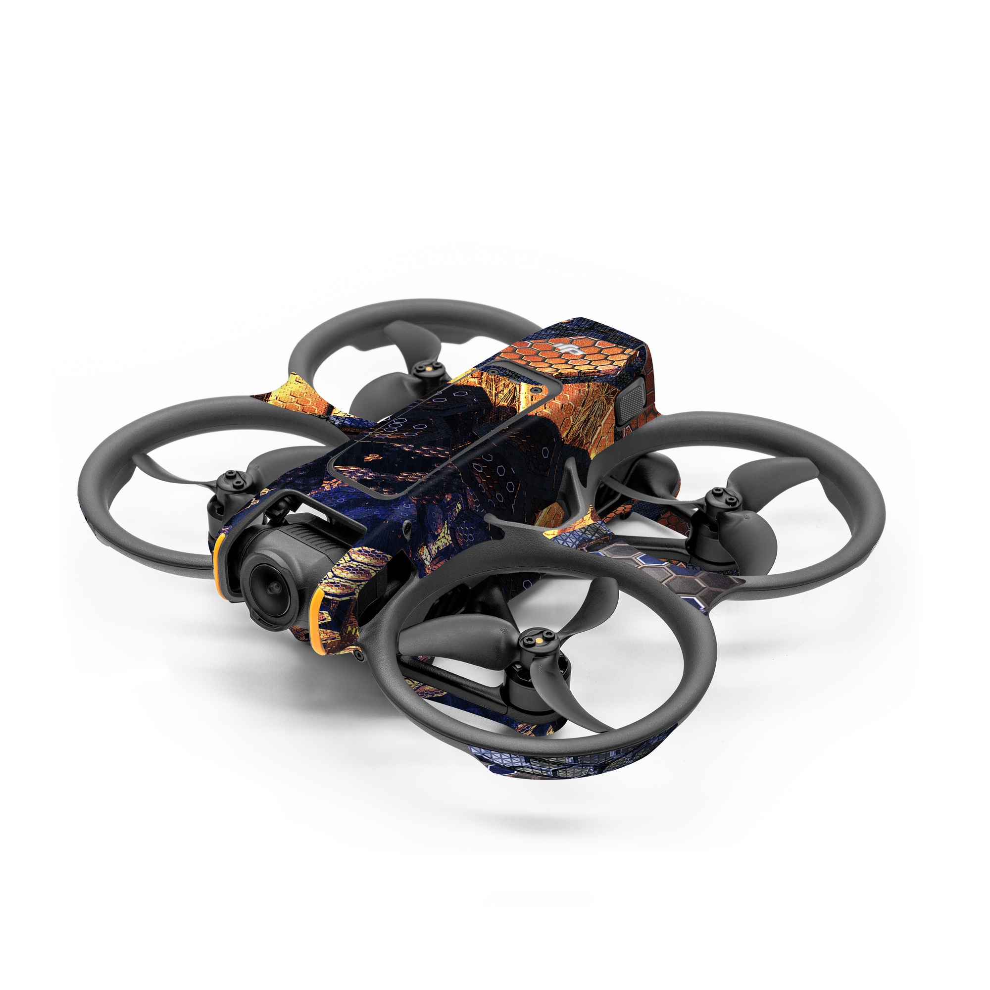 DJI Avata 2 Skin design of Geological phenomenon, Sky, Water, Cobblestone, Rock, Reflection, Colorfulness, World, Art, with black, red, green colors