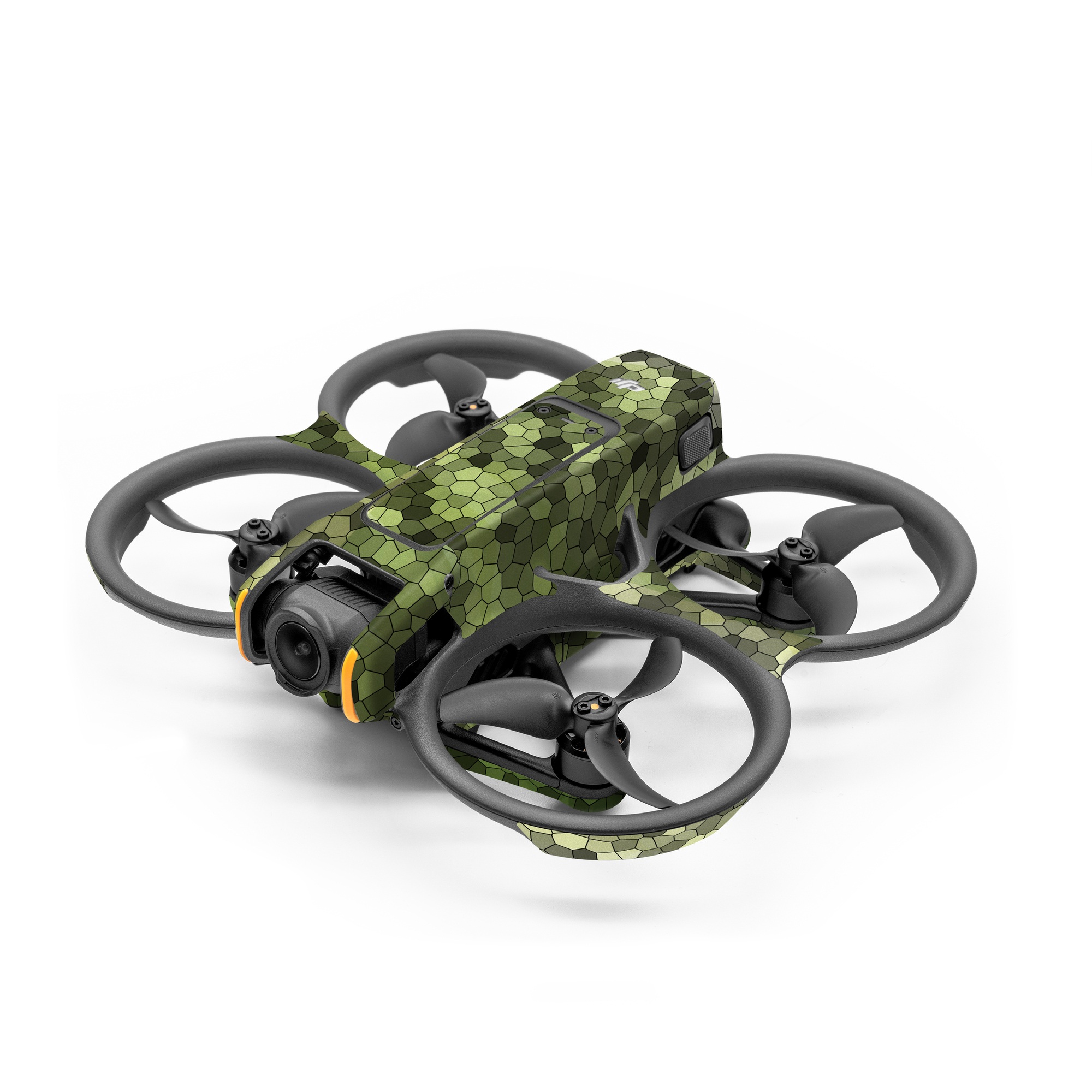 DJI Avata 2 Skin design of Green, Grass, Leaf, Plant, Pattern, Groundcover, with black, white, green, gray colors