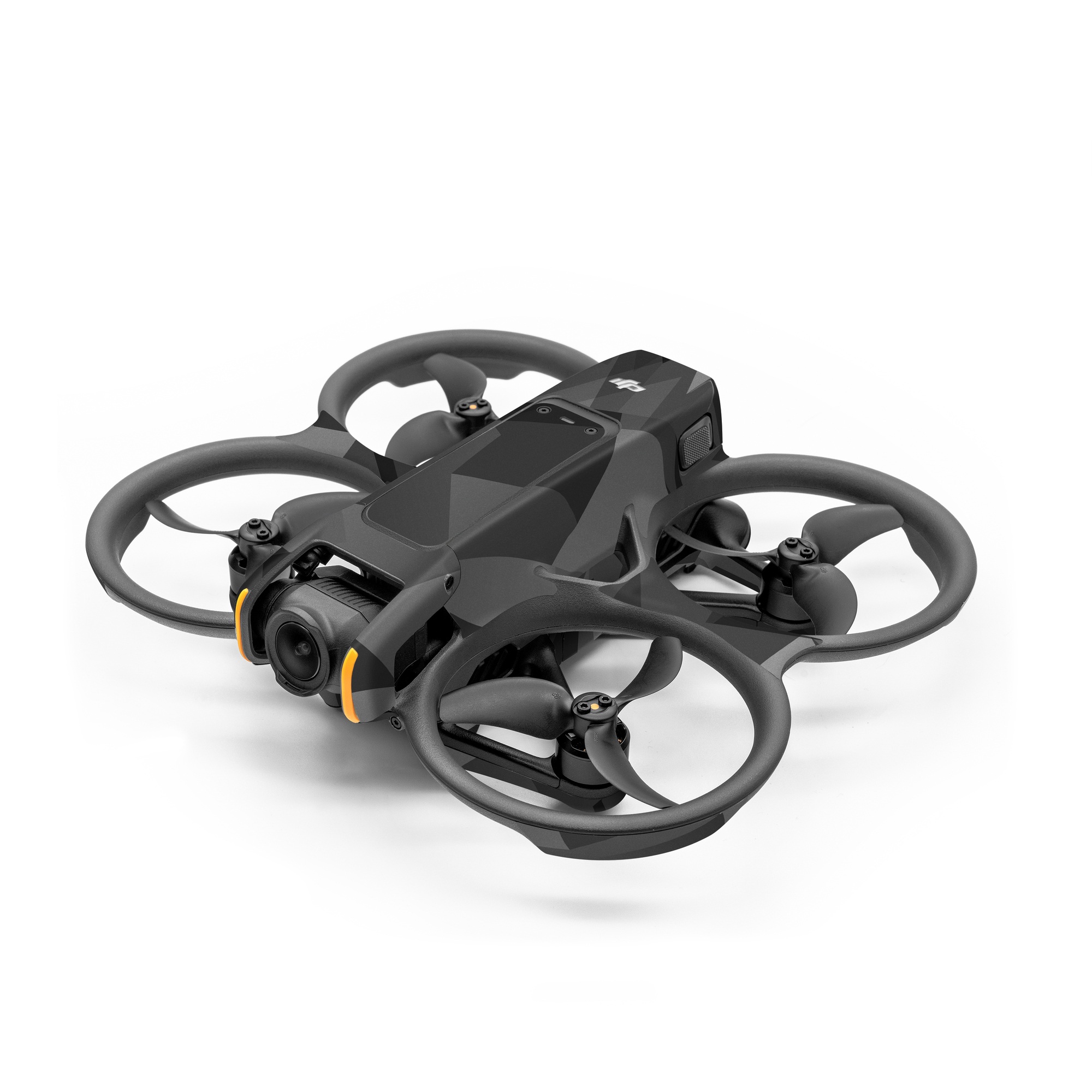 DJI Avata 2 Skin design of Black, Pattern, Triangle, Black-and-white, Monochrome, Grey, Design, Line, Architecture, Monochrome photography, with black, gray colors