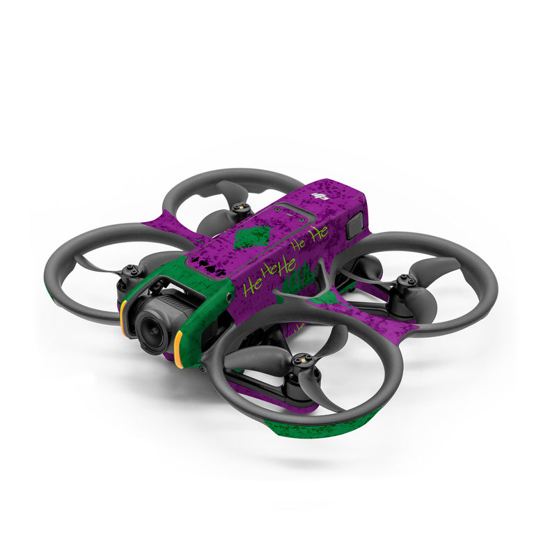 DJI Avata 2 Skin design of Font, Purple, Paint, Handwriting, Graphic design, with purple, green, black colors