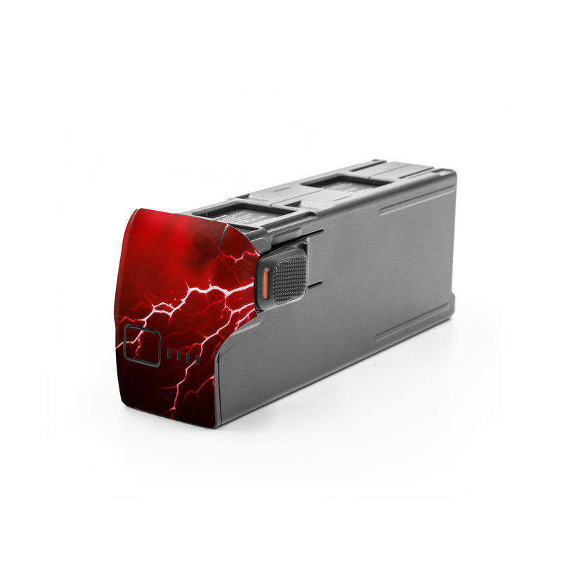DJI Avata 2 Battery Skin design of Thunder, Atmosphere, Sky, Light, Purple, Lighting, Water, Thunderstorm, Electricity, Pink, with black, red colors