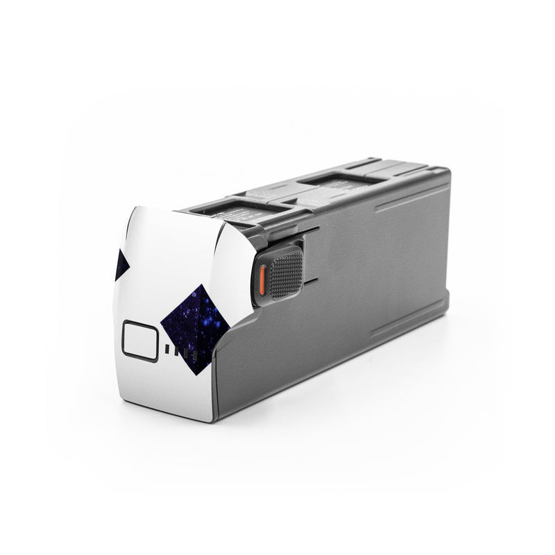 DJI Avata 2 Battery Skin design of Text, Pattern, Graphic design, Font, Purple, Design, Line, Triangle, Logo, Graphics, with black, blue, white colors