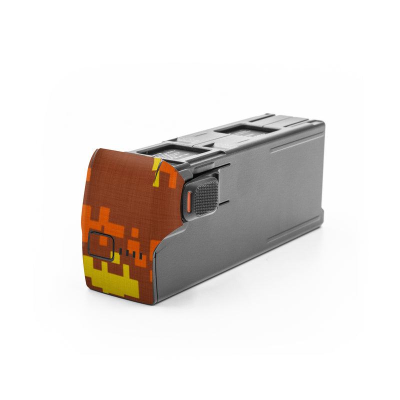 DJI Avata 2 Battery Skin design of Orange, Yellow, Leaf, Tree, Pattern, Autumn, Plant, Deciduous, with red, green, black colors