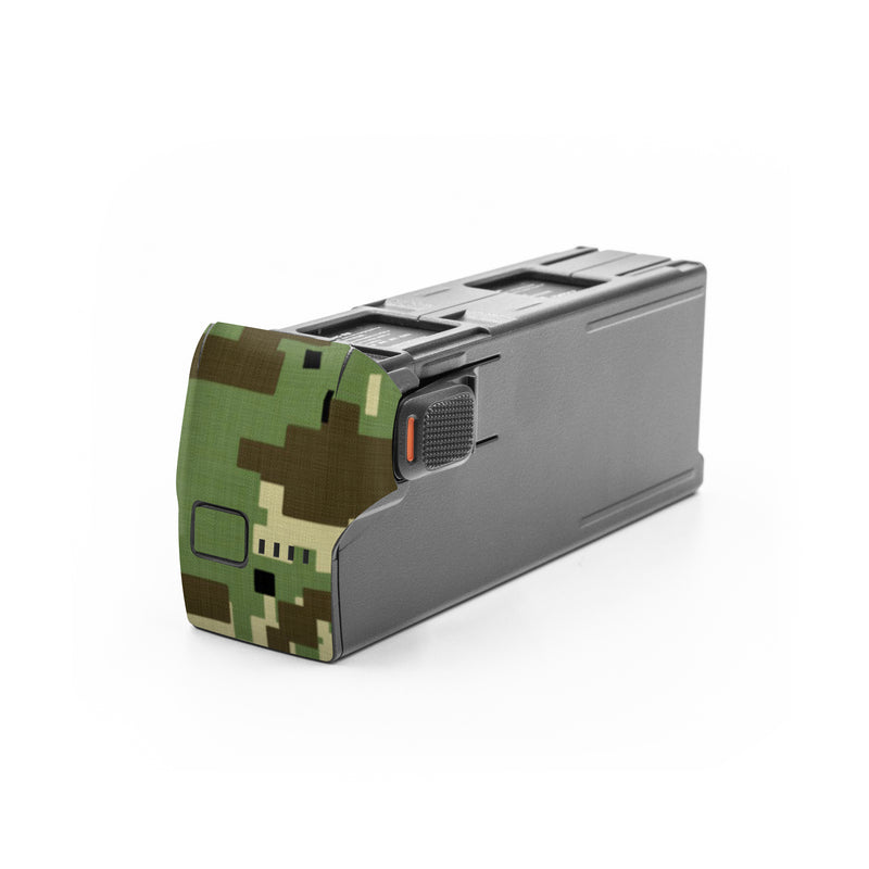 DJI Avata 2 Battery Skin design of Military camouflage, Pattern, Camouflage, Green, Uniform, Clothing, Design, Military uniform, with black, gray, green colors