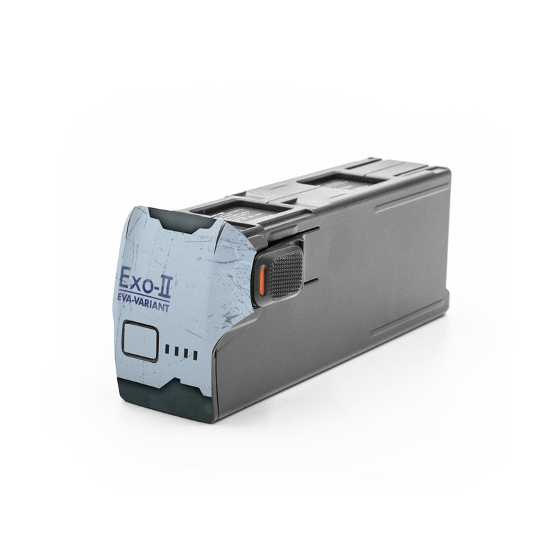 DJI Avata 2 Battery Skin design of Blue, Symbol, Graphics, with blue, black, yellow, orange, gray colors