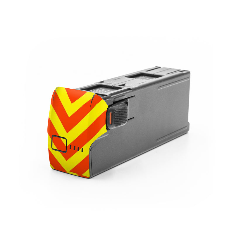 DJI Avata 2 Battery Skin design of Military rank, Flag, with white, red, yellow colors