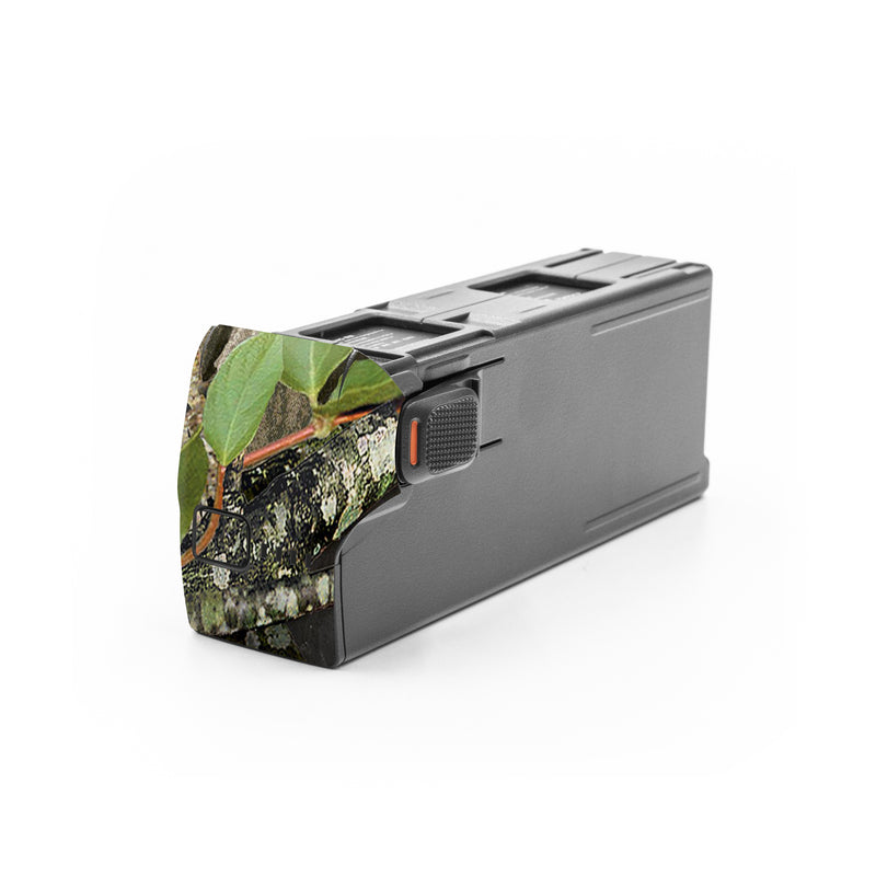 DJI Avata 2 Battery Skin design of Camouflage, Military camouflage, Tree, Plant, Leaf, Design, Adaptation, Branch, Pattern, Trunk, with black, green, gray, red colors