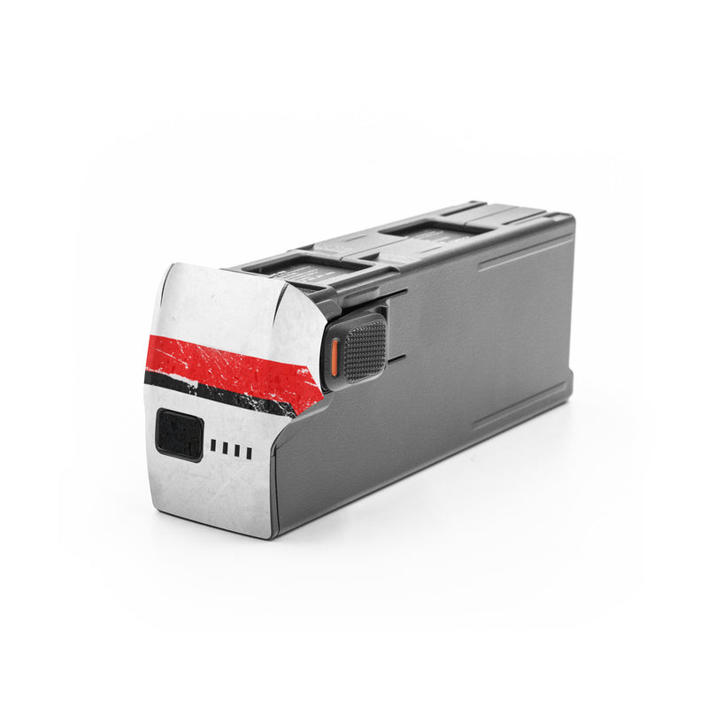 DJI Avata 2 Battery Skin design of Floppy disk, Technology, Electric red, Fictional character, with white, red, black, gray colors