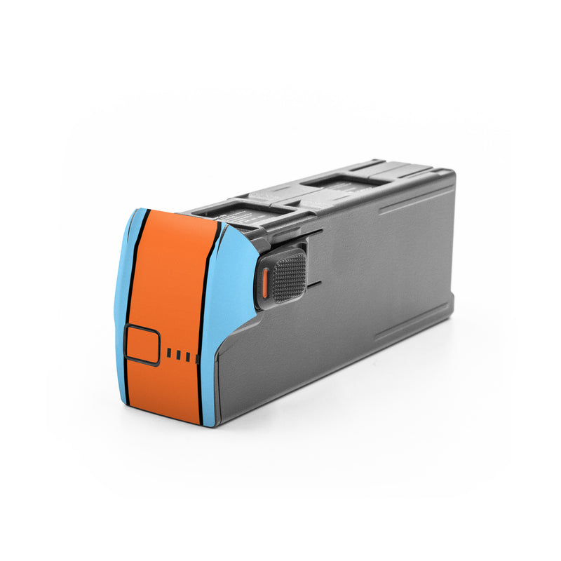DJI Avata 2 Battery Skin design of Line, with blue, orange, black colors
