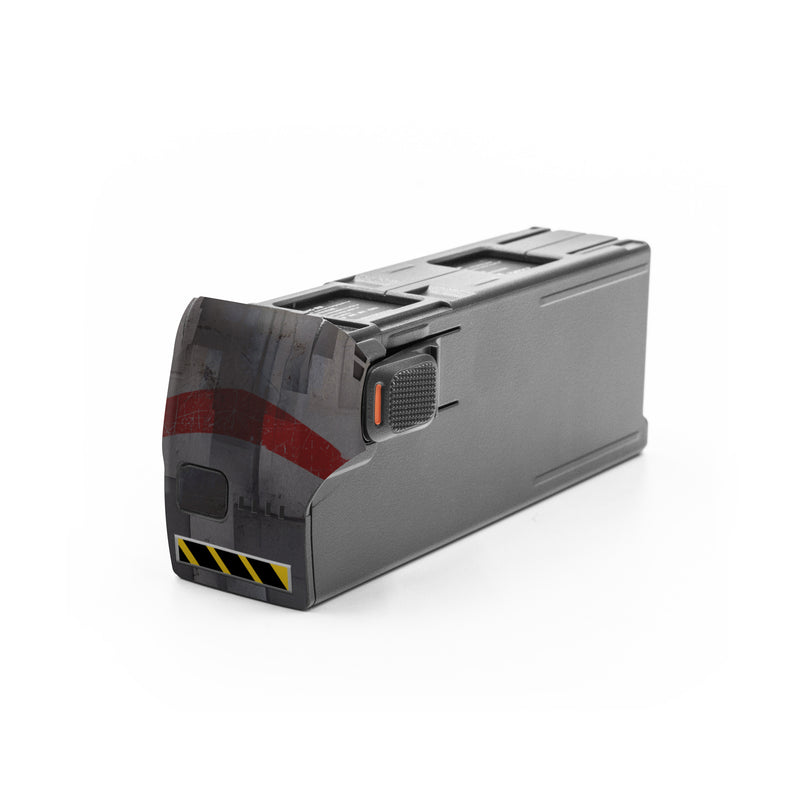 DJI Avata 2 Battery Skin design, with black, gray, red, white colors