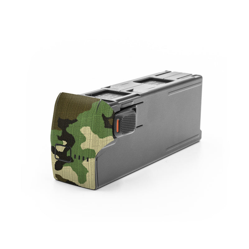 DJI Avata 2 Battery Skin design of Military camouflage, Camouflage, Clothing, Pattern, Green, Uniform, Military uniform, Design, Sportswear, Plane, with black, gray, green colors