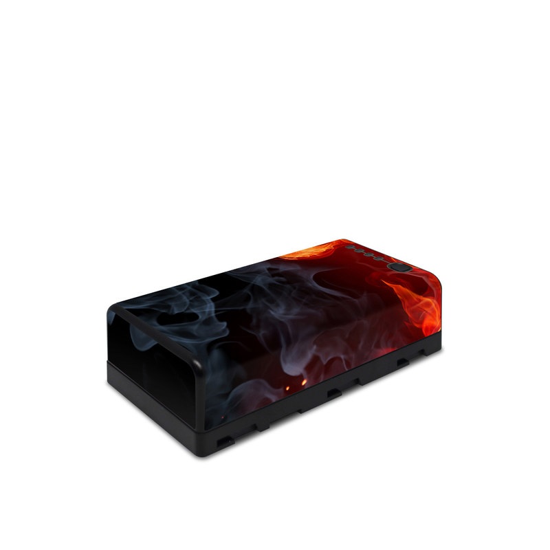 DJI CrystalSky Battery Skin design of Flame, Fire, Heat, Red, Orange, Fractal art, Graphic design, Geological phenomenon, Design, Organism, with black, red, orange colors