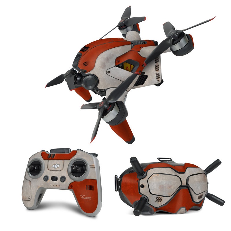 DJI FPV Combo Skin design, with red, gray colors