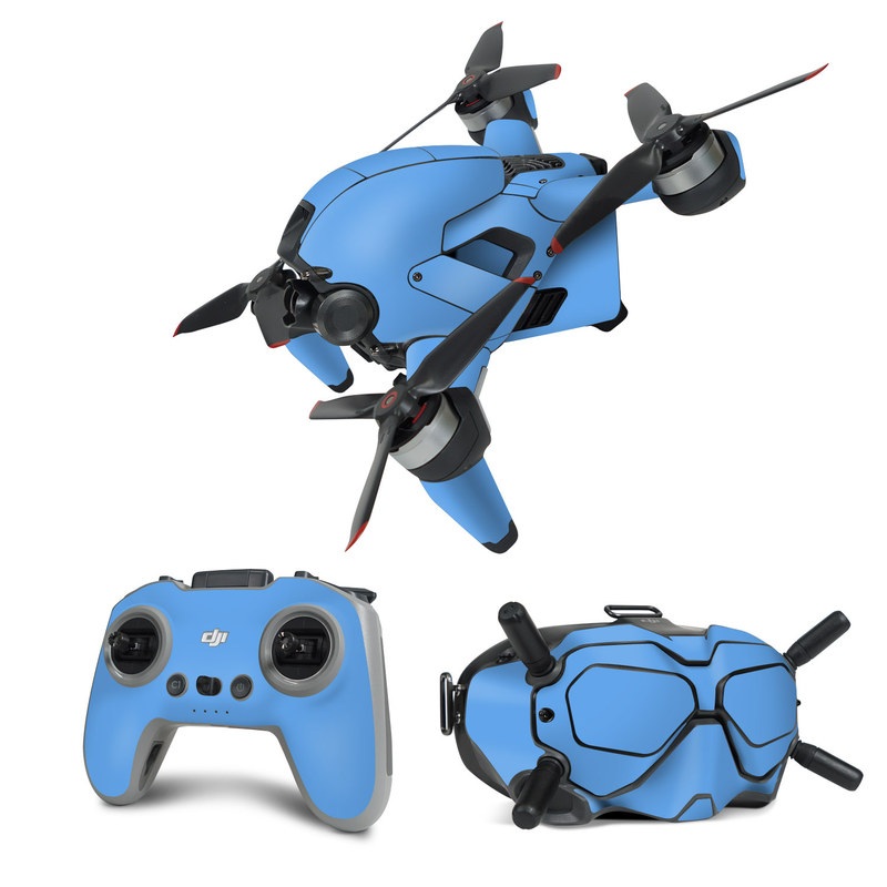 DJI FPV Combo Skin design of Sky, Blue, Daytime, Aqua, Cobalt blue, Atmosphere, Azure, Turquoise, Electric blue, Calm, with blue colors
