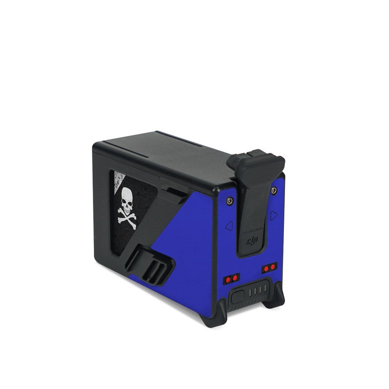 DJI FPV Intelligent Flight Battery Skin design of Floppy disk, Technology, Electric blue, Fictional character, with white, blue, black, gray colors