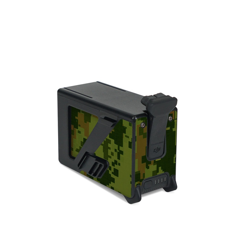 DJI FPV Intelligent Flight Battery Skin design of Military camouflage, Green, Pattern, Uniform, Camouflage, Clothing, Design, Leaf, Plant, with green, brown colors