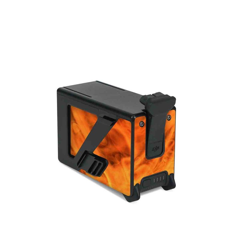DJI FPV Intelligent Flight Battery Skin design of Flame, Fire, Heat, Orange with red, orange, black colors