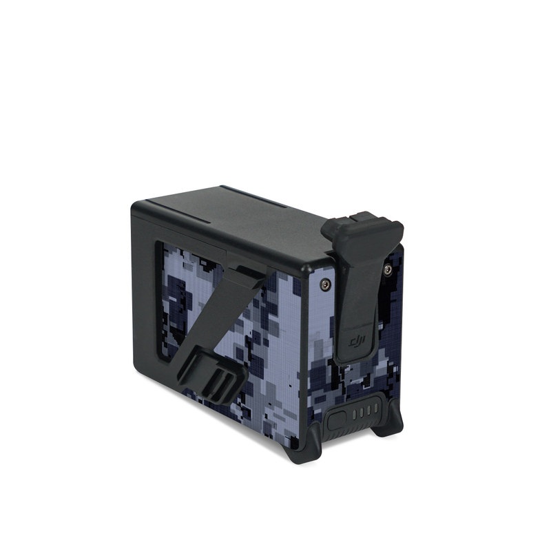 DJI FPV Intelligent Flight Battery Skin design of Military camouflage, Black, Pattern, Blue, Camouflage, Design, Uniform, Textile, Black-and-white, Space, with black, gray, blue colors