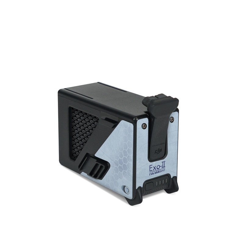 DJI FPV Intelligent Flight Battery Skin design, with blue, black, orange colors
