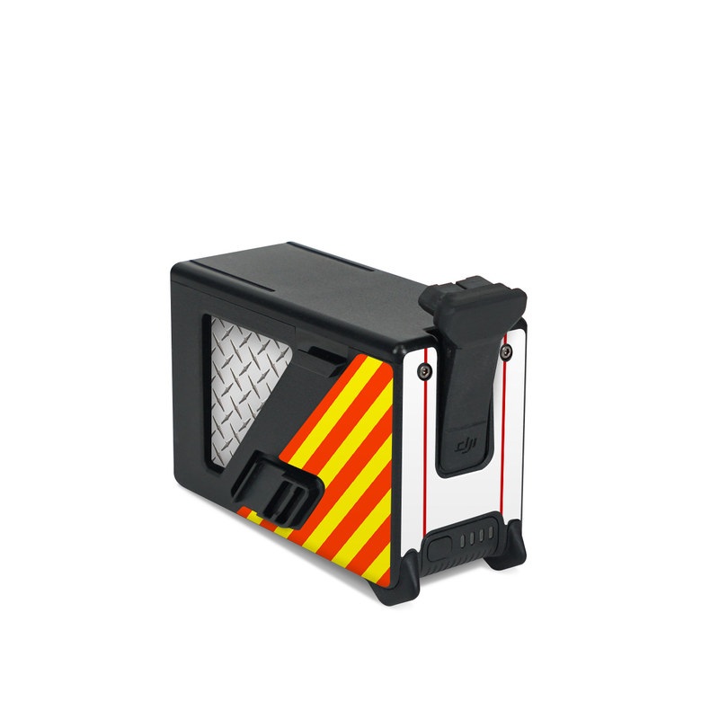 DJI FPV Intelligent Flight Battery Skin design of Military rank, Flag, with white, red, yellow colors