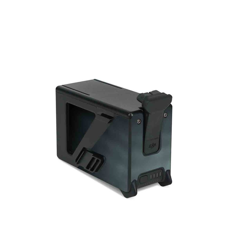 DJI FPV Intelligent Flight Battery Skin design of Reflection, Sky, Nature, Water, Black, Tree, Black-and-white, Monochrome photography, Natural landscape, Atmospheric phenomenon, with black, gray, blue colors