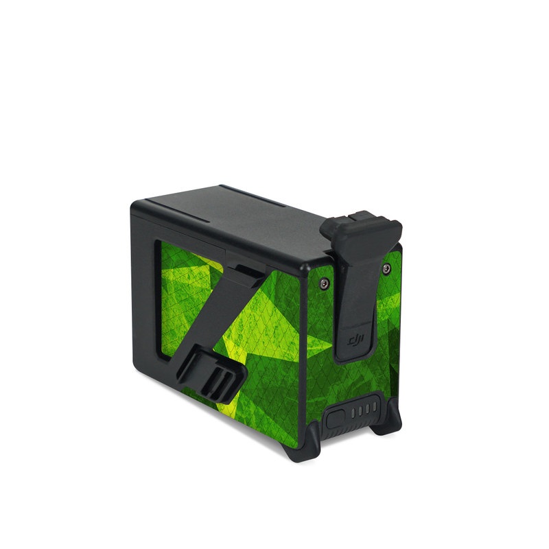 DJI FPV Intelligent Flight Battery Skin design of Green, Pattern, Leaf, Design, Illustration, with green colors