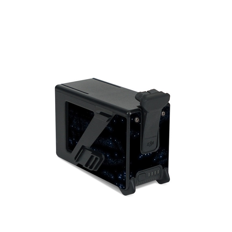 DJI FPV Intelligent Flight Battery Skin design of Sky, Atmosphere, Black, Blue, Outer space, Atmospheric phenomenon, Astronomical object, Darkness, Universe, Space, with black, blue colors