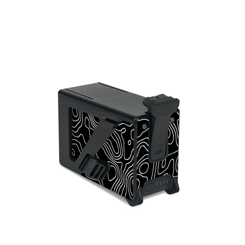 DJI FPV Intelligent Flight Battery Skin design of Art, Motif, Pattern, Symmetry, Monochrome, Circle, Font, Visual arts, Illustration, Monochrome photography, with black, gray colors