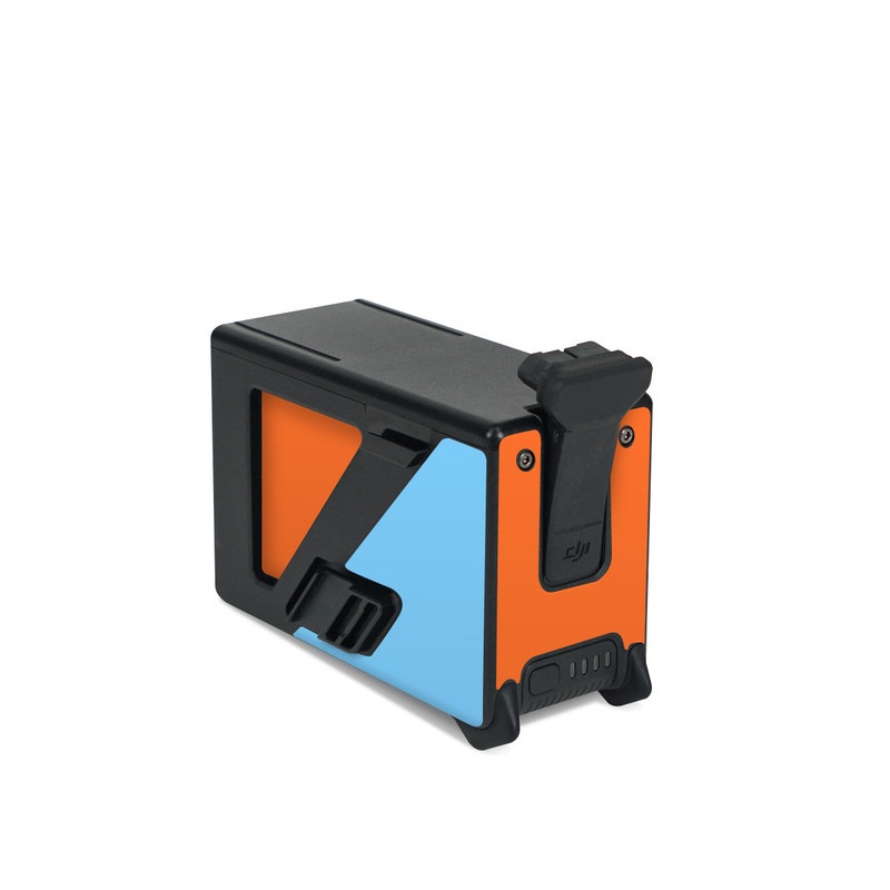 DJI FPV Intelligent Flight Battery Skin design of Line, with blue, orange, black colors