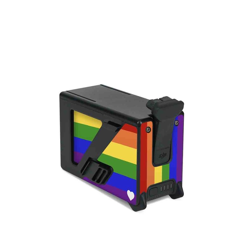 DJI FPV Intelligent Flight Battery Skin design of Yellow, Colorfulness, Line, Magenta, Tints and shades, with white, blue, purple, green, yellow, orange, red colors