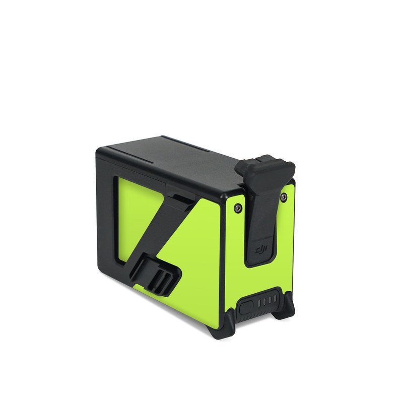 DJI FPV Intelligent Flight Battery Skin design of Green, Yellow, Text, Leaf, Font, Grass, with green colors